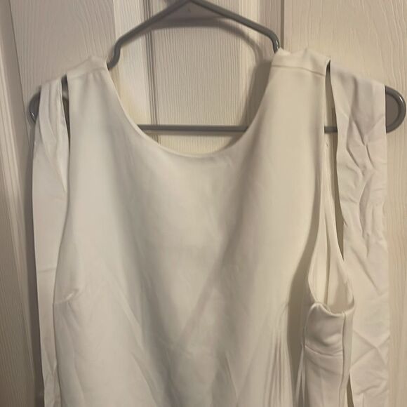 Sam Edelman  White Bow Back Sleeveless Sheath Jewel Neck Dress NWOT Size 12 - Picture 2 of 10